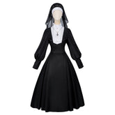 Nun Dress Slim Fit Long Lolita Long Sleeve Dress 2025 Autumn Winter Fashion Elegant - Coscosmos